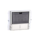 COMELIT - Serie Ikall - Modulo 2 pulsanti predisposto per unità audio, mascherina acciaio inox, cartellini portanome, illuminazione LED blu/bianco/spento