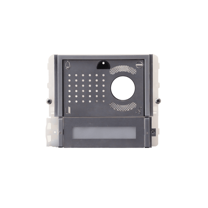 COMELIT - Serie Ikall Metal - Modulo 2 pulsanti predisposto per unità audio/video, finitura acciaio inox, illuminazione LED blu/bianco/spento