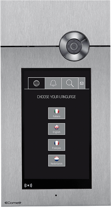 COMELIT - Serie 3one6 - Pulsantiera video touch da incasso in acciaio inox AISI 316, sistema ViP, codec H.264