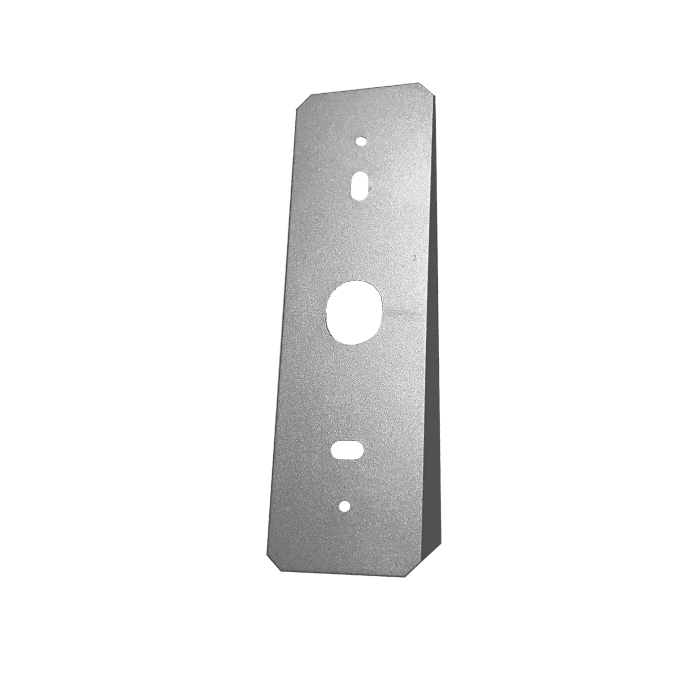 COMELIT - Serie Visto - Supporto orientabile alto-basso per campanello smart, inclinazione 10°, plastico silver mist RAL9006