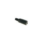 COMELIT - Connettore jack maschio, corpo ottone nichelato, fissacavo a crimpare, piedino centrale 2.1mm