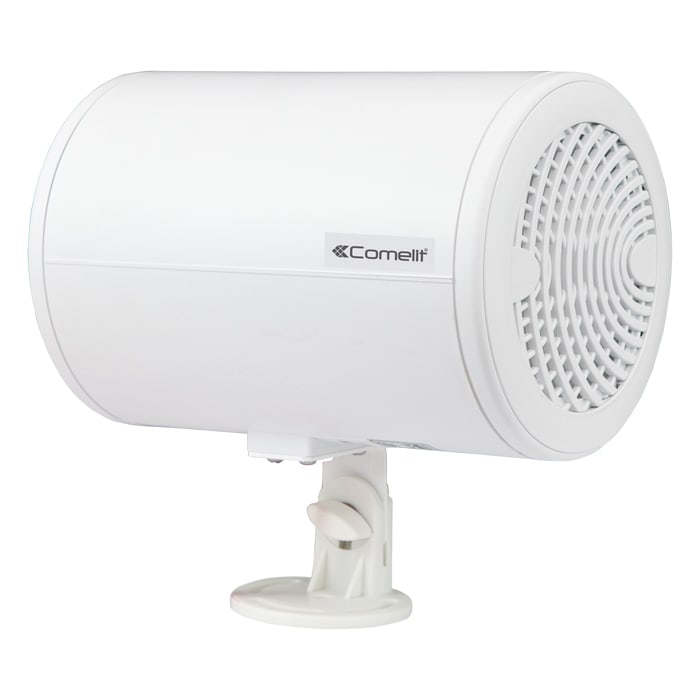 COMELIT - Proiettore monodirezionale 12W, ABS bianco, staffa orientabile, cavo resistente fuoco, EN54-24