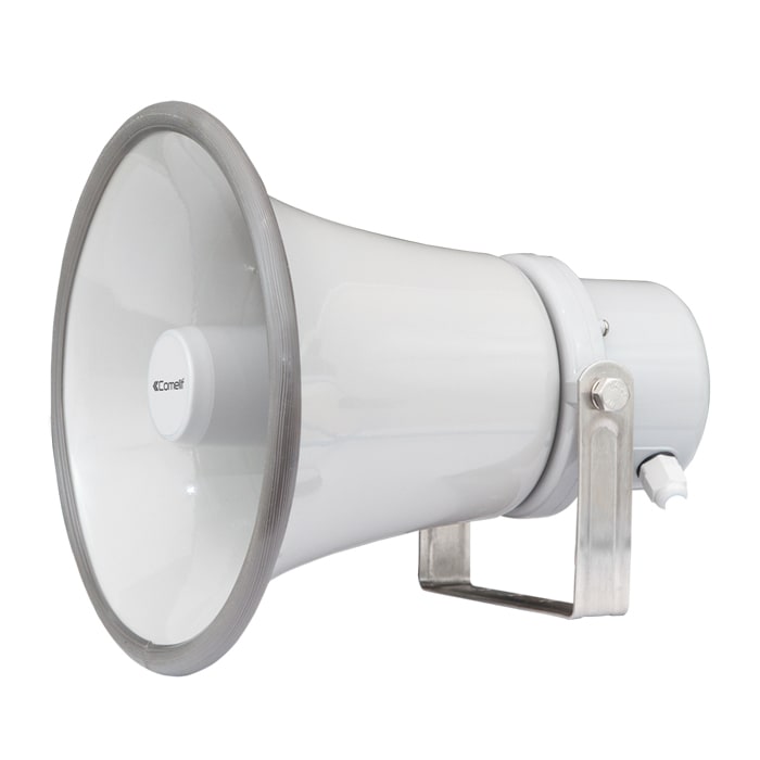 COMELIT - Diffusore a tromba 20W, alluminio, staffe inox, uso esterno, EN54-24