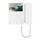COMELIT - Serie Mini - Videocitofono 4.3"/16:9 con cornetta, sistema Simplebus 2, 4 pulsanti soft touch, LED stato porta