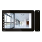 COMELIT - Serie Maxi - Monitor 7"/16:9 touch screen vivavoce a colori, sistema ViP, touch sensitive, boucle magnetique, slot SD card, finitura nera