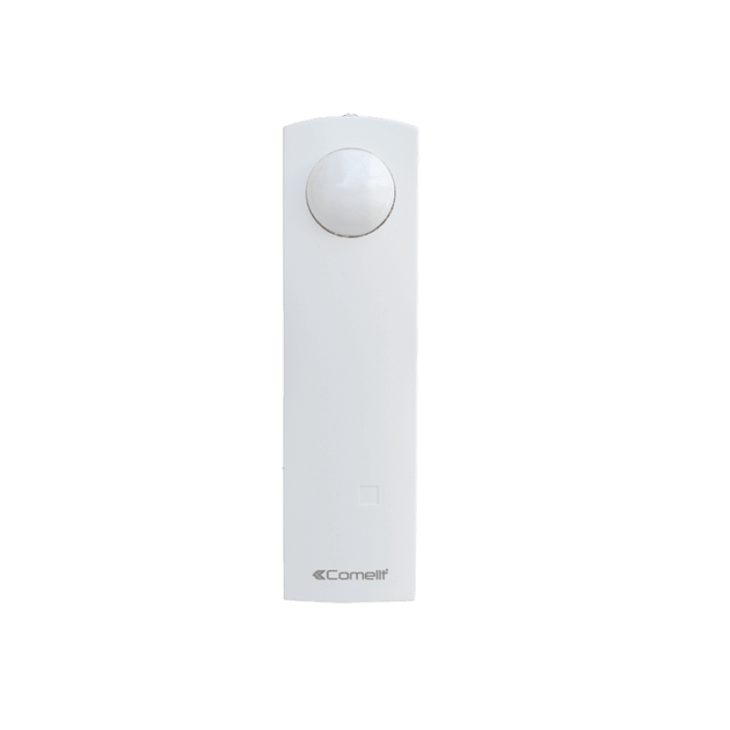 COMELIT - Sensore doppia tecnologia effetto tenda, Microonda e PIR, bianco, PIR+MW 10GHz, portata 2-3.5m, direzione allarme, 130x36x34mm, -25 a + 55°C