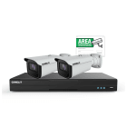 COMELIT - Serie Next - Kit IP 5MP 8 canali, NVR IPNVR008N06PA + 2 telecamere IPBCAMN04ZA + cartello videosorveglianza