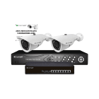 COMELIT - Kit IP Easy, NVR IPNVR085B HDD 1TB + 2 telecamere IPCAM065A + switch IPSWP080A + cartello 43500
