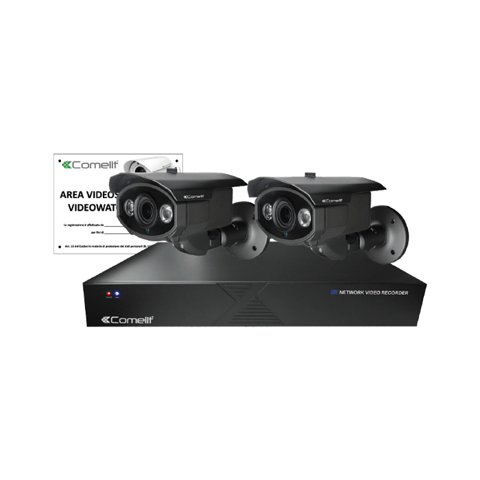 COMELIT - Telecamera IP PTZ 2MP, zoom ottico 20x, LED IR 150m, supporto e alimentatore inclusi, contenitore IP66 4", alimentazione 100-240V AC e PoE, ONVIF