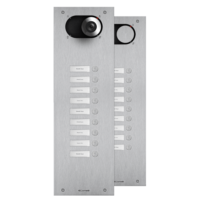 COMELIT - Serie Switch - Frontale 9 pulsanti, acciaio inox AISI 316, retroilluminazione LED, IK08