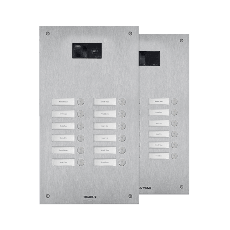 COMELIT - FRONTALE STEELSWITCH CON 12 PUL.- 2 COLO