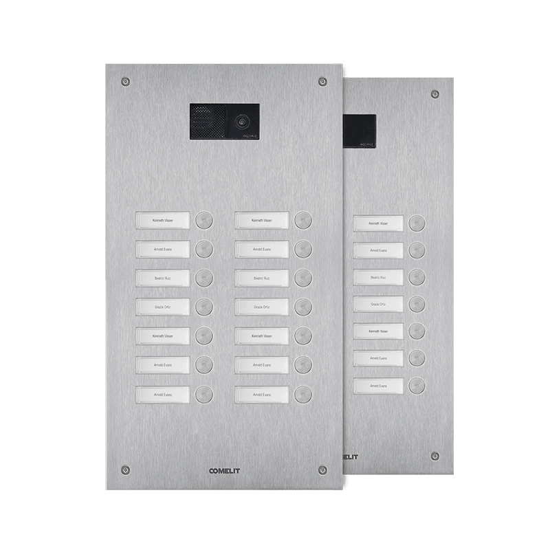 COMELIT - FRONTALE STEELSWITCH CON 14 PUL.- 2 COLO