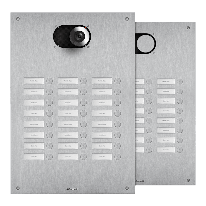 COMELIT - Serie Switch - Frontale 24 pulsanti 3 colonne, AISI 316, retroilluminazione LED, IK08
