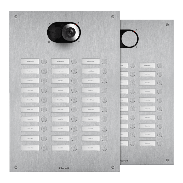 COMELIT - Serie Switch - Frontale 30 pulsanti 3 colonne, AISI 316, retroilluminazione LED, IK08
