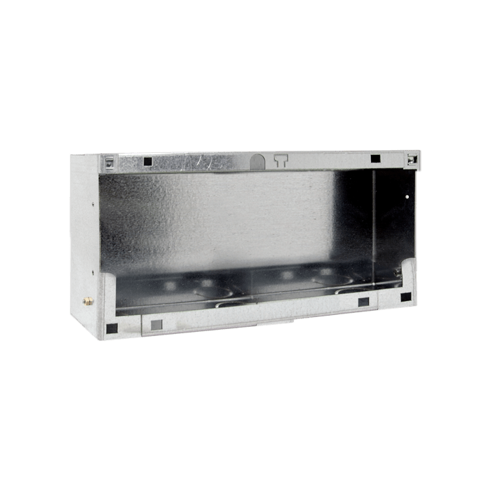 COMELIT - Serie Switch - Scatola da incasso per frontale accessorio 3 colonne pulsanti, acciaio zincato, 276.9x110.5x55mm