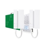 COMELIT - Serie Mini - Kit audio 5 fili bifamiliare Extra-Mini, 2 citofoni, trasformatore 1200