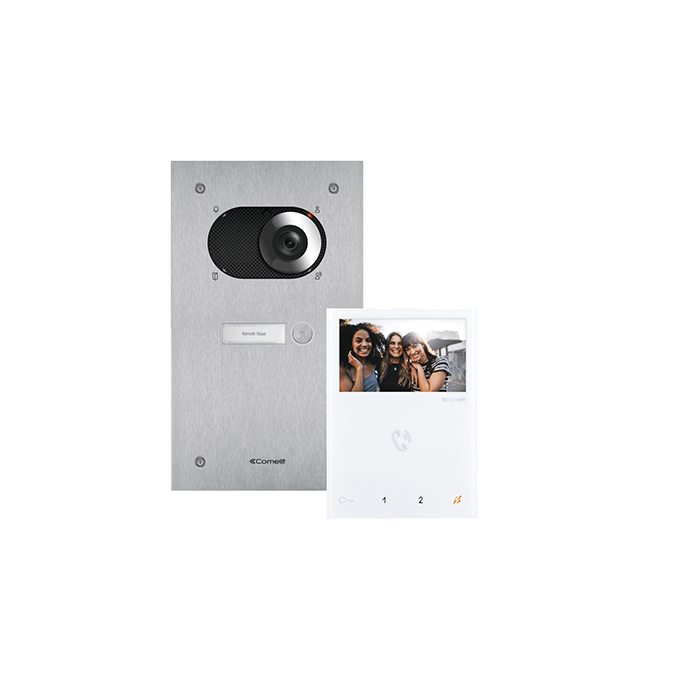 COMELIT - Serie Mini - Kit video Switch-Mini vivavoce, sistema Simplebus 2, espandibile 4 monitor