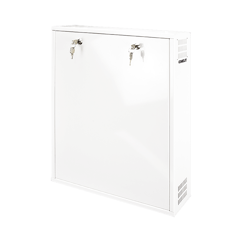COMELIT - Contenitore metallico per NVR e XVR medium, doppia serratura, tamper, max 485x470x95mm, compatibile ventola ACC01BOX