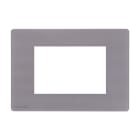 COMELIT - Serie One - Placca grafite 3 moduli, compatibile BTicino Living Light