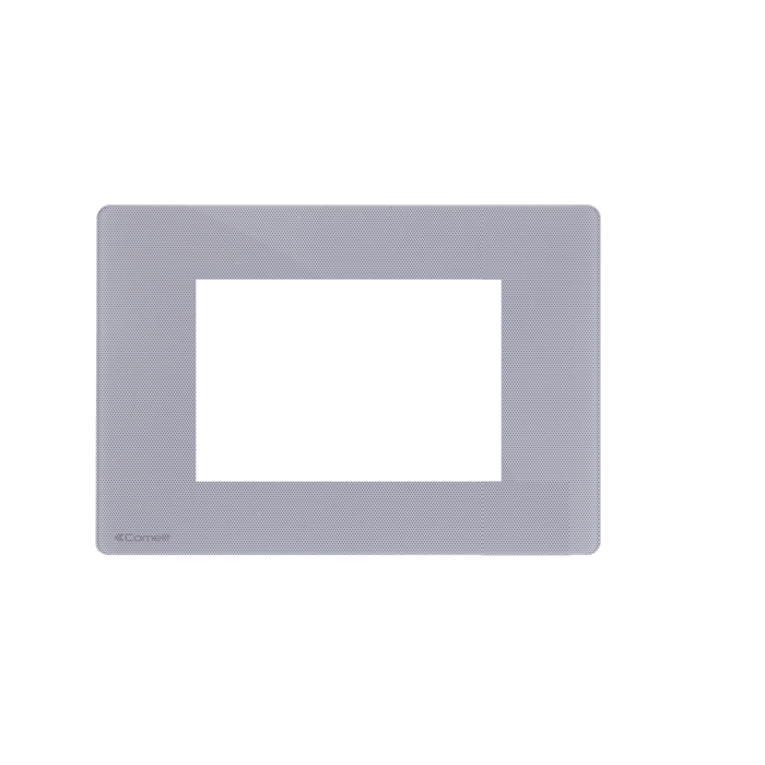 COMELIT - Serie One - Placca grigio perla 4 moduli, compatibile Vimar Eikon/Plana
