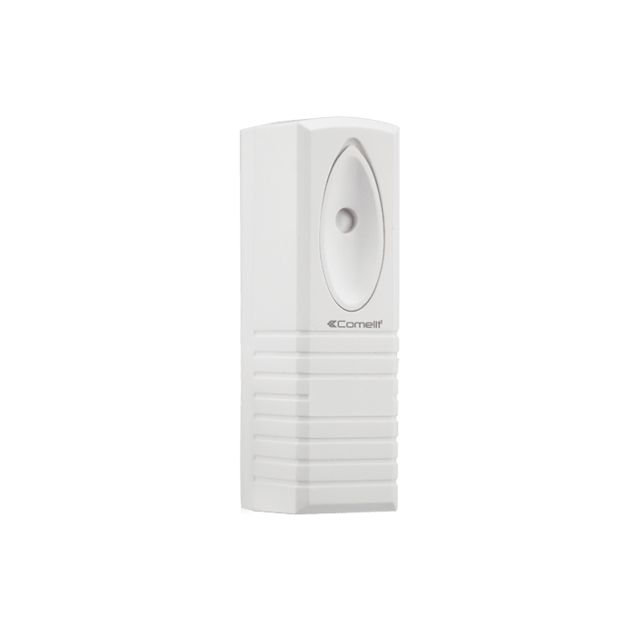 COMELIT - Sensore inerziale vibrazione bianco, microprocessore digitale, 8 livelli sensibilità, 9-24VDC, relè NC