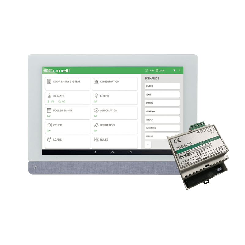 COMELIT - Serie Venice Manager - Kit supervisore 10" XL PoE + Comelit Hub, app remota, videocitofonia/domotica