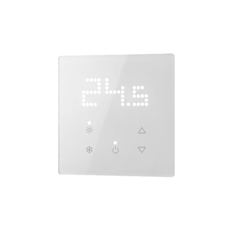 COMELIT - Serie Cubik - Termostato KNX Basic verticale bianco, 8 zone touch, sensore CO2, controllo clima zona