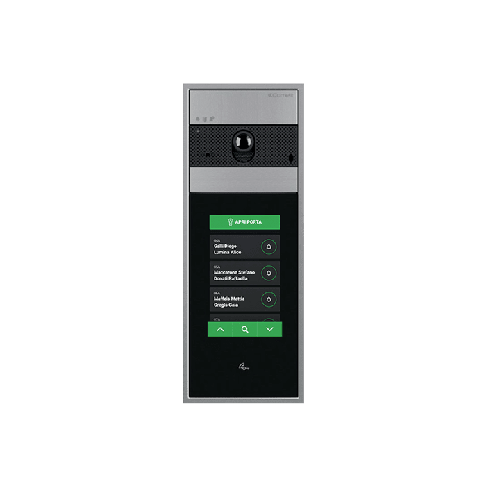 COMELIT - Serie Ultra - Pulsantiera video da parete con touch screen 5", sistema ViP, sensore crepuscolare, microfono omnidirezionale