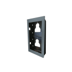 COMELIT - Serie Ultra - Telaio da incasso 2 moduli, alluminio silver RAL9006, anti-UV, affiancabile, 125.5x226.5x35mm