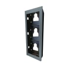 COMELIT - Serie Ultra - Telaio da incasso 3 moduli, alluminio silver RAL9006, anti-UV, affiancabile, 125.5x317.5x35mm