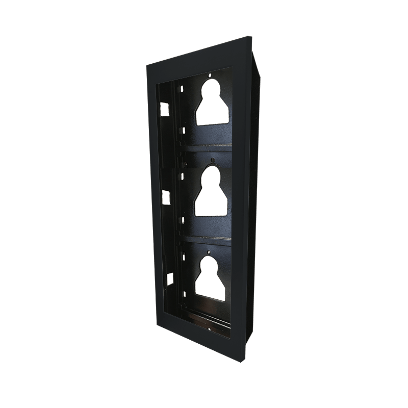 COMELIT - Serie Ultra Black - Telaio da incasso 3 moduli, alluminio nero RAL9005, anti-UV, affiancabile