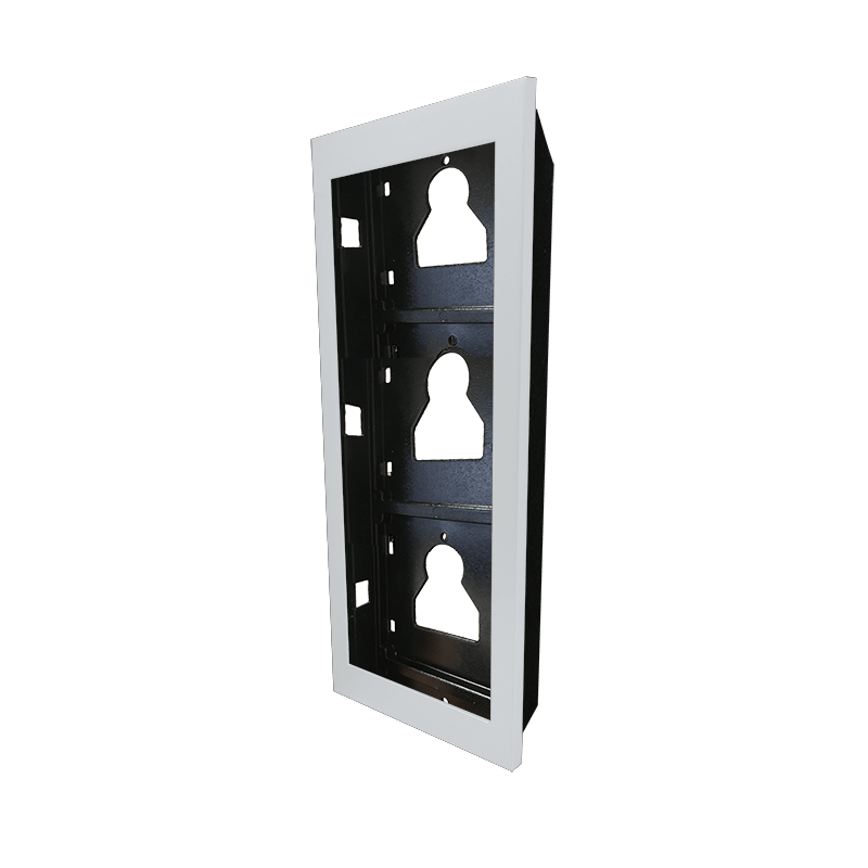 COMELIT - Serie Ultra White - Telaio da incasso 3 moduli, alluminio bianco RAL9016, anti-UV, affiancabile