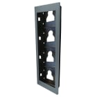 COMELIT - Serie Ultra - Telaio da incasso 4 moduli, alluminio silver RAL9006, anti-UV, 125.5x408x35mm