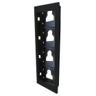COMELIT - Serie Ultra Black - Telaio da incasso 4 moduli, alluminio nero RAL9005, anti-UV, affiancabile, 125.5x408x35mm
