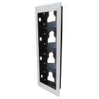 COMELIT - Serie Ultra White - Telaio da incasso 4 moduli, alluminio bianco RAL9016, anti-UV, affiancabile, 125.5x408x35mm