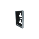 COMELIT - Serie Ultra - Custodia da parete 2 moduli silver RAL9006, sporgenza 35mm