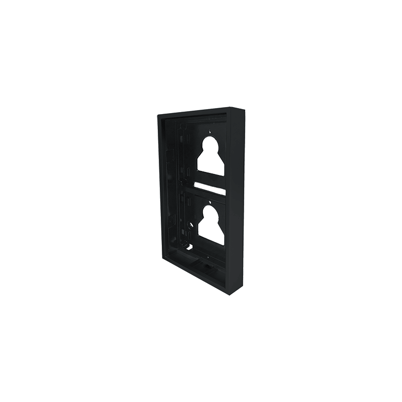 COMELIT - Serie Ultra Black - Custodia da parete 2 moduli nero RAL9005, sporgenza 35mm