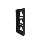 COMELIT - Serie Ultra Black - Custodia da parete 3 moduli nero RAL9005, sporgenza 35mm
