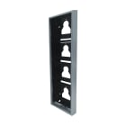 COMELIT - Serie Ultra - Custodia da parete 4 moduli silver RAL9006, sporgenza 35mm