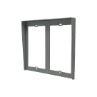 COMELIT - Serie Ultra - Visiera parapioggia da incasso 2x2 moduli (4 moduli affiancati), alluminio anodizzato grigio, 259x232x32mm