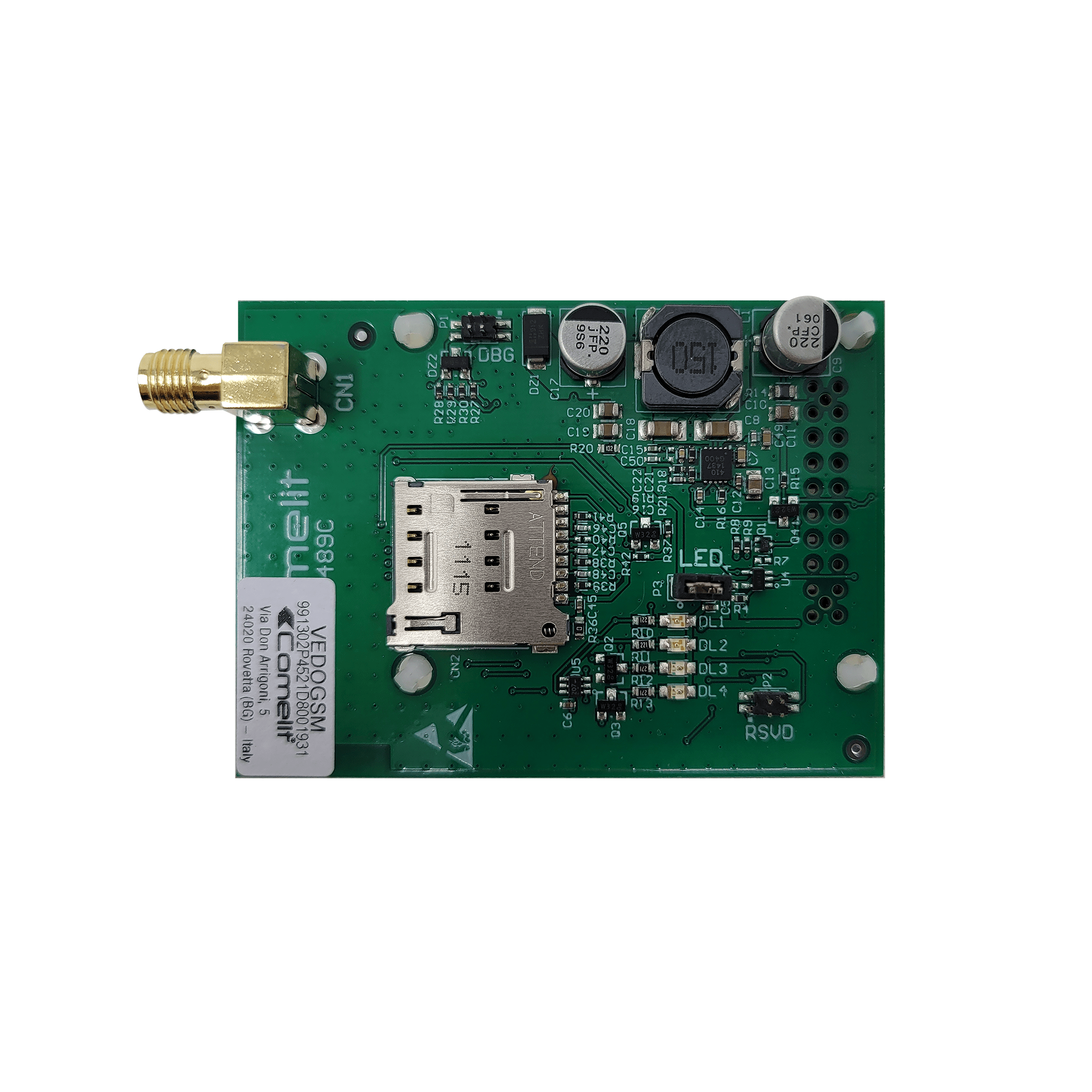 COMELIT - Serie Vedo - Scheda comunicatore GSM plug-in, chiamate/SMS/email, connessione Cloud, EN50131 grado 2