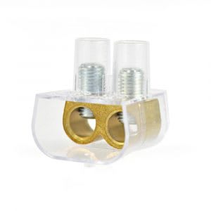 CONTACT - Morsetto unipolare multiplo 6 mmq 2 fori 10 pezzi, ideale per connessioni elettriche sicure e affidabili.