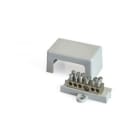 CONTACT - Morsettiera equipotenziale in ottone nichelato a 6 fori con coperchio per derivazioni elettriche. CM-E0125