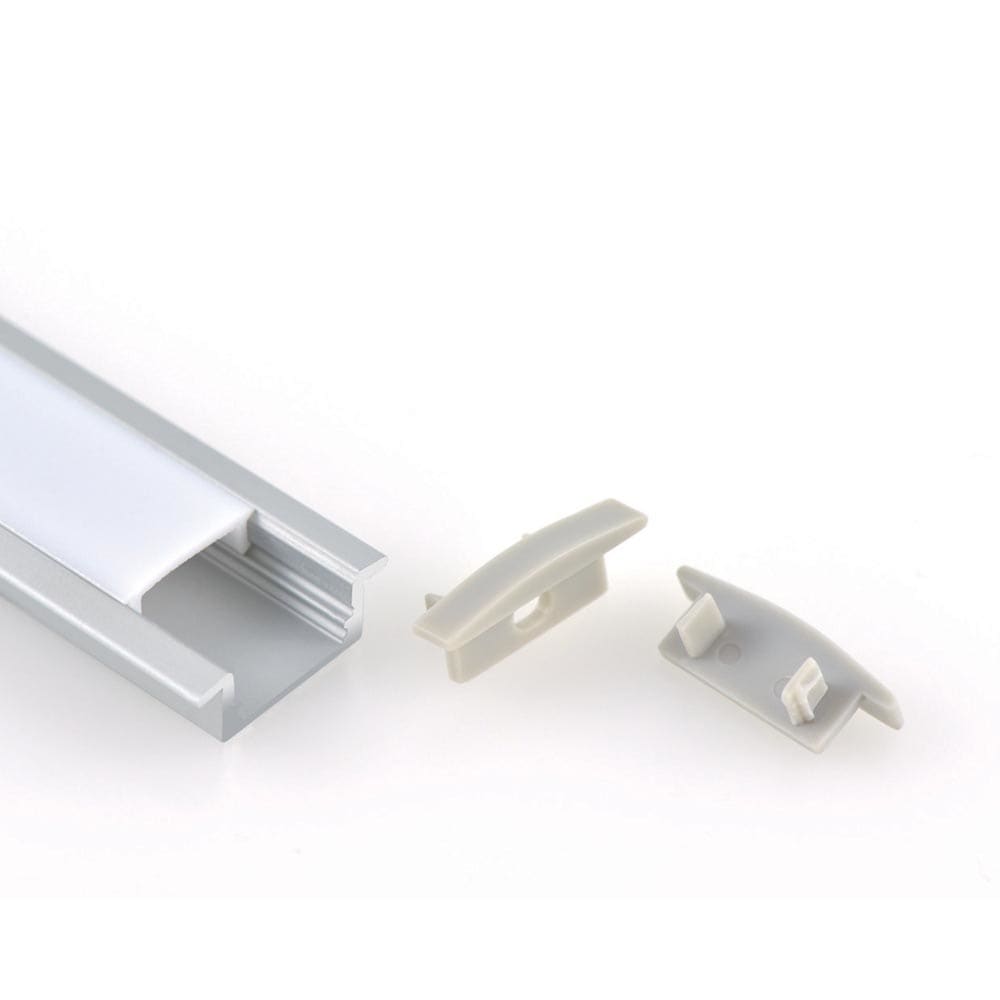 CONTACT - diadema profilo alluminio anodizzato copertura pmma opalina 2 metri RVLPR100O-R