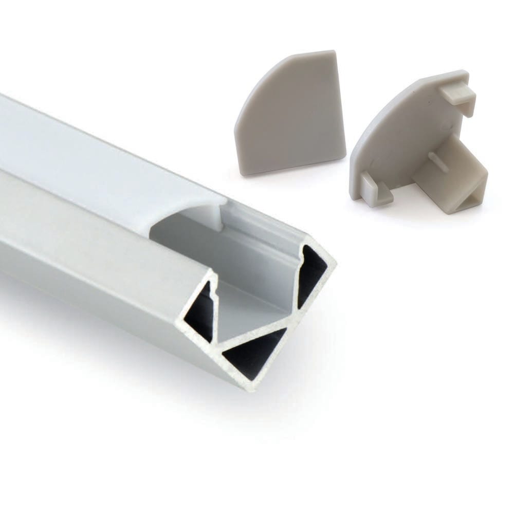 CONTACT - maia profilo alluminio anodizzato 45 gradi cover pmma opale 2 metri