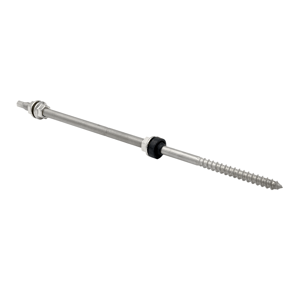 CONTACT - vite doppio filetto m12x400 con 3 dadi e epdm STA12400