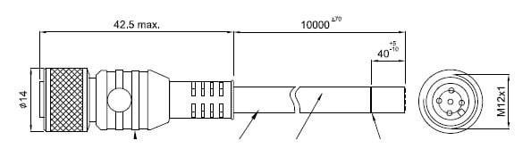 DATASENSING - CS-A1-03-U-10 5 POLI DRITTO 10M UL 2464