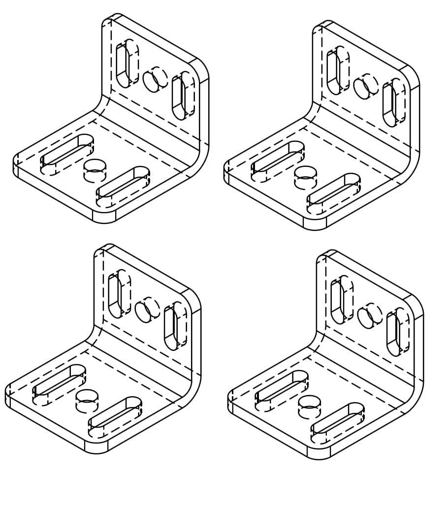 DATASENSING - ST-K4STD-SG BODY BIG STD BRACKET KIT 4PC