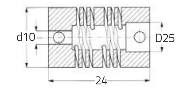 DATASENSING - FAC10-10 FLEX ALUMINIUM COUPLING 10MM 95B081310