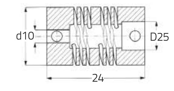 DATASENSING - FAC10-10 FLEX ALUMINIUM COUPLING 10MM